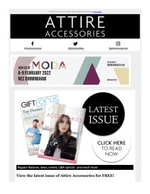 Attire Accessories magazine - January 2022 newsletter