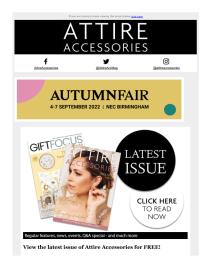 Attire Accessories magazine - September 2022 newsletter