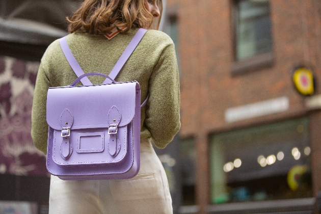 lilac backpack satchel