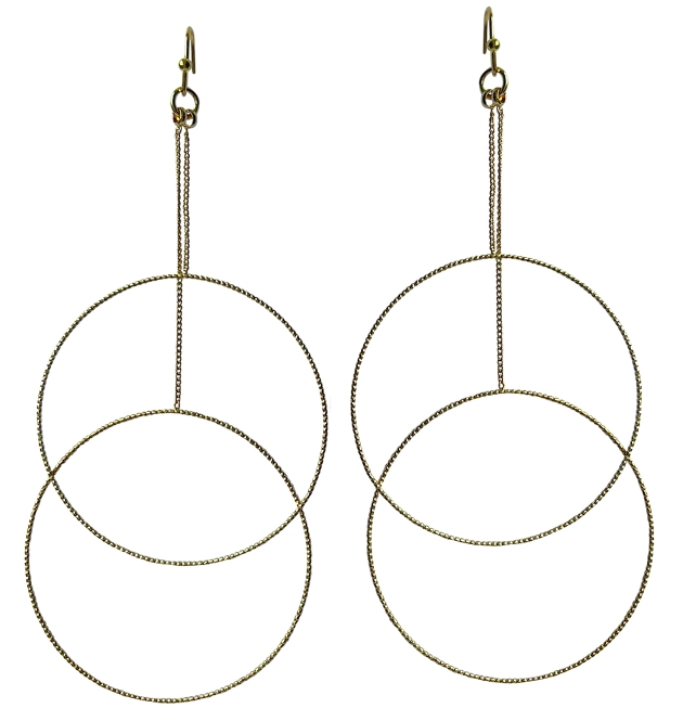 drop earrings with circle designs