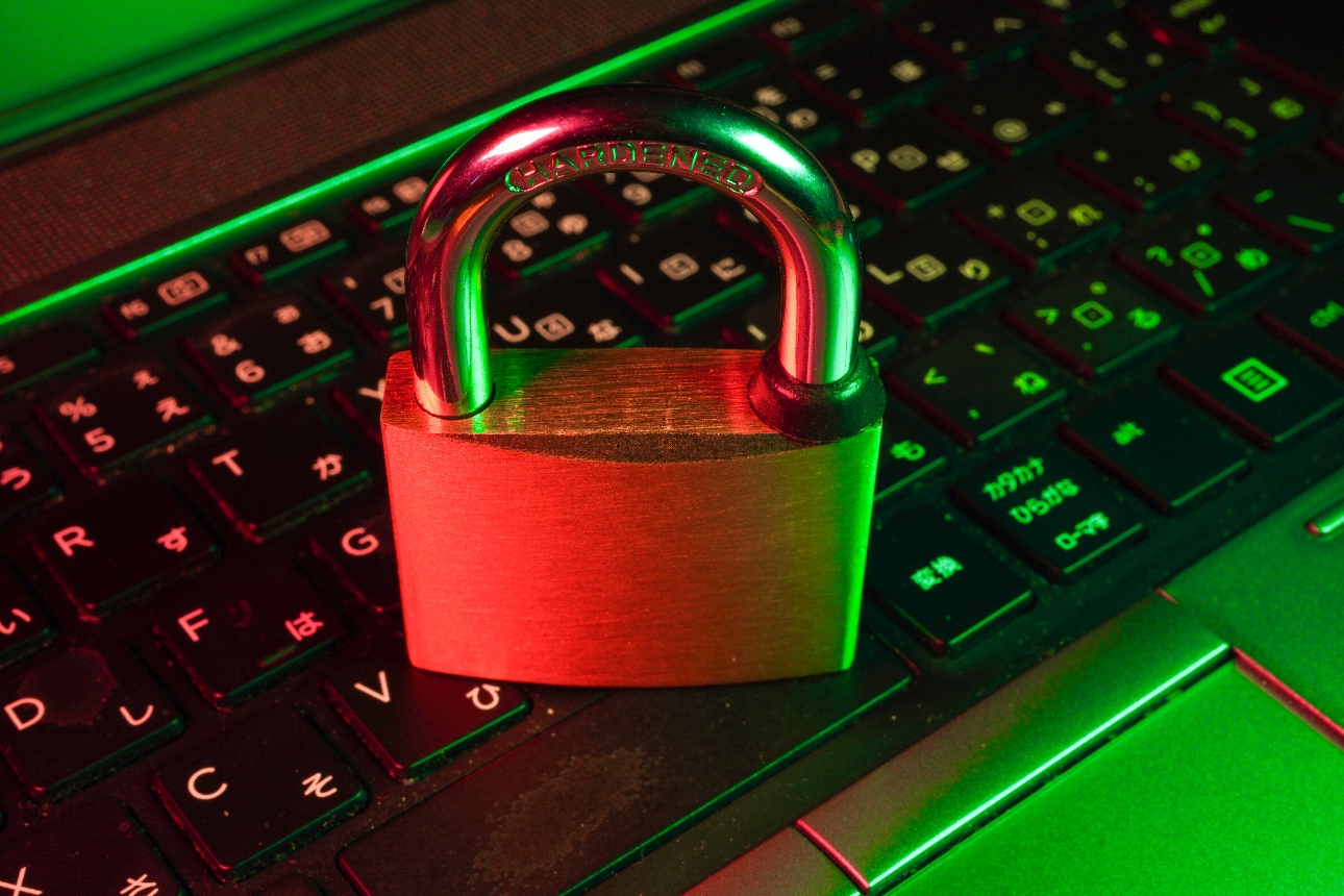 padlock on a keyboard