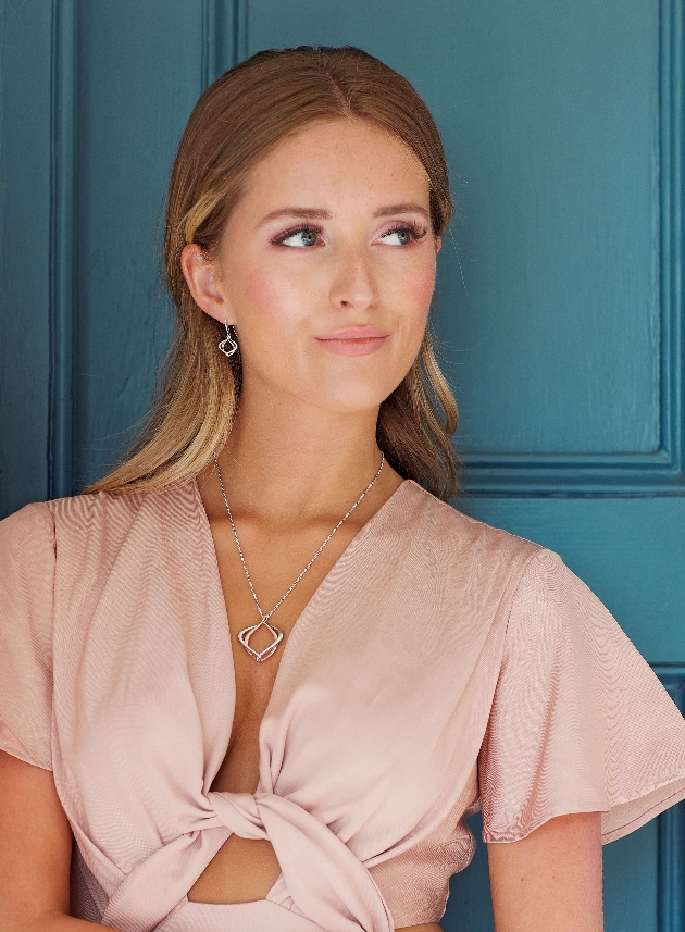 Model wearing Kit Heath Silver Jewellery 