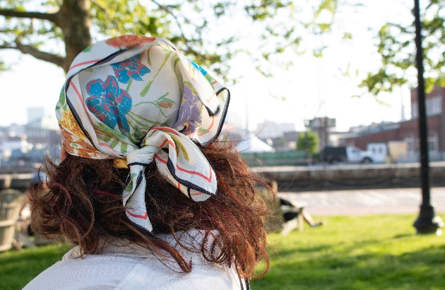Girl with bandana in her hair